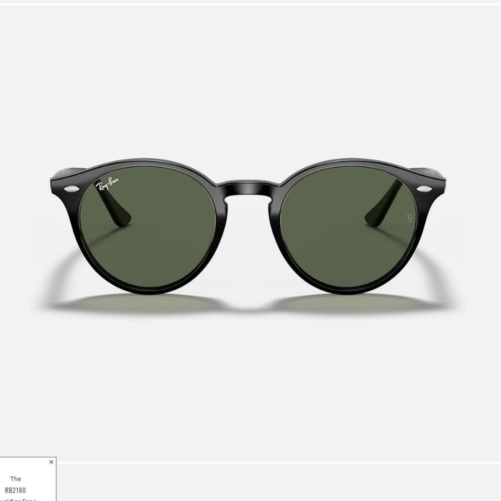 Ray-Ban Black Round Plastic Sunglasses (RB2180 model)